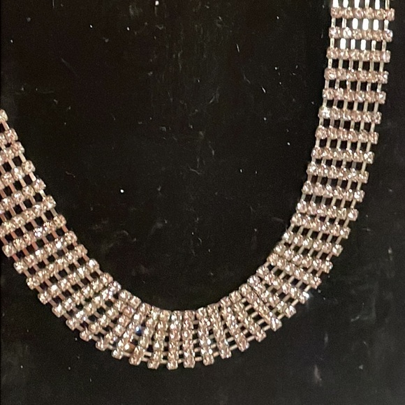 MCM 27” silver tone 6 row w/636 prong set Austrian crystals Tennis necklace - Picture 6 of 14